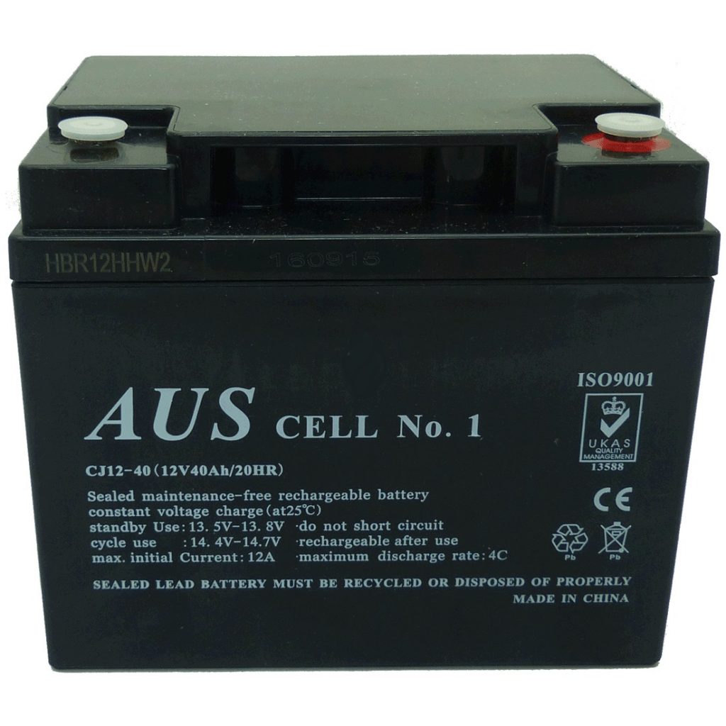 Sealed Lead Acid Battery 1 X 12volt X 40A/H – Fire & Safety WA